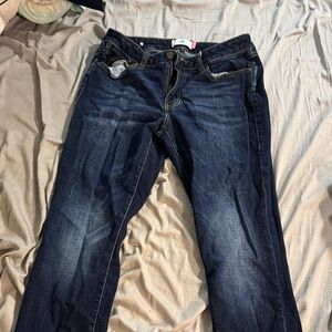 CAbi Dark Blue Straight Leg Jeans